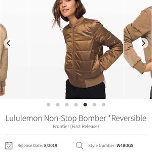 lululemon athletica Non-Stop Bomber Jacket in gold